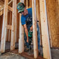 Construction worker using Metabo HPT 36V MultiVolt Brushless SDS D-Handle Rotary Hammer