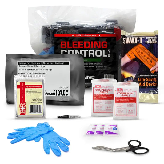 SWAT-T Basic Bleeding Control Kit for First Responders, Firefighter, Police use