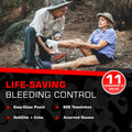Bleeding control kit advertisement for First Responders and Firefighters, Bleeding Control Zip Pack