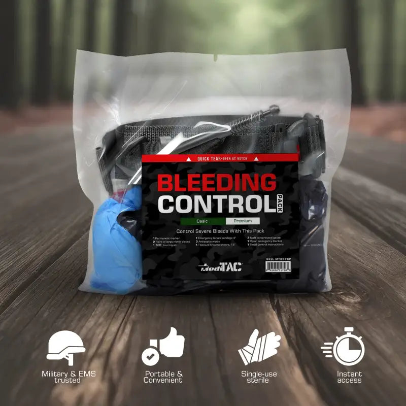 Basic Bleeding Control Kit with bleeding control pack for first responders and firefighters