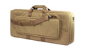Tan tactical discreet rifle case for covert operations with shoulder strap and compartments