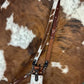 Genuine Hair On Radio Strap Set with Cowhide Leather Holster for Radio Equipment