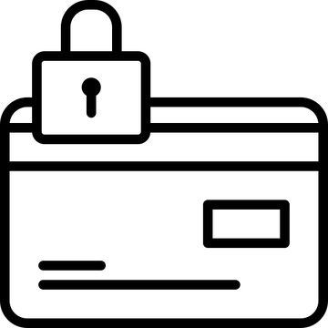 Secure checkout credit card icon