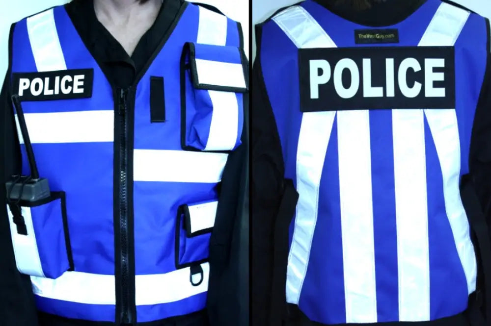 High-visibility CSEPP Reflective Vest with police text and reflective stripes for safety