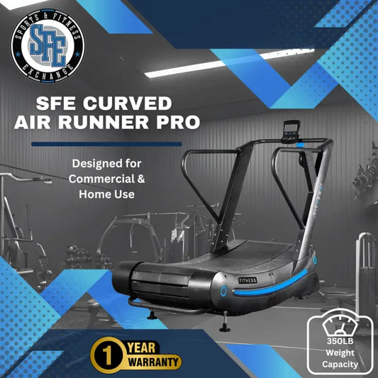 Curved Air Runner Pro treadmill with digital display for first responders and firefighters