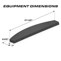Curved black light bar dimension diagram for Feniex Quantum 2.0 Interior Rear Light Bar