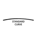 Curved black line on Level III Steel Armor Plate Set, DFARS compliant armor plate