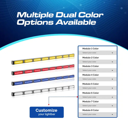 Customizable dual color stick lightbar for versatile lighting with UBL U-Lite 800 Dual Color Stick Light