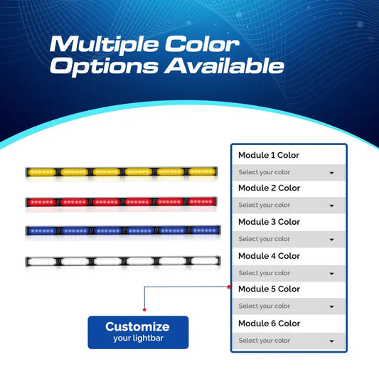 Customizable lightbar options on UBL U-Lite 600 Stick Light for first responders
