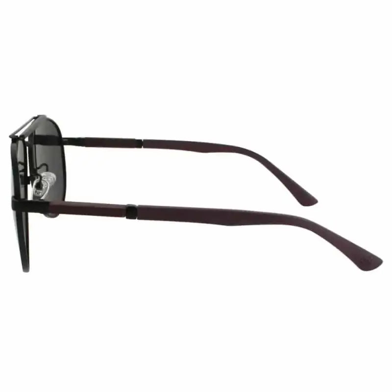 Dark brown metal-framed sunglasses with rectangular lenses from SOLECT Walker collection