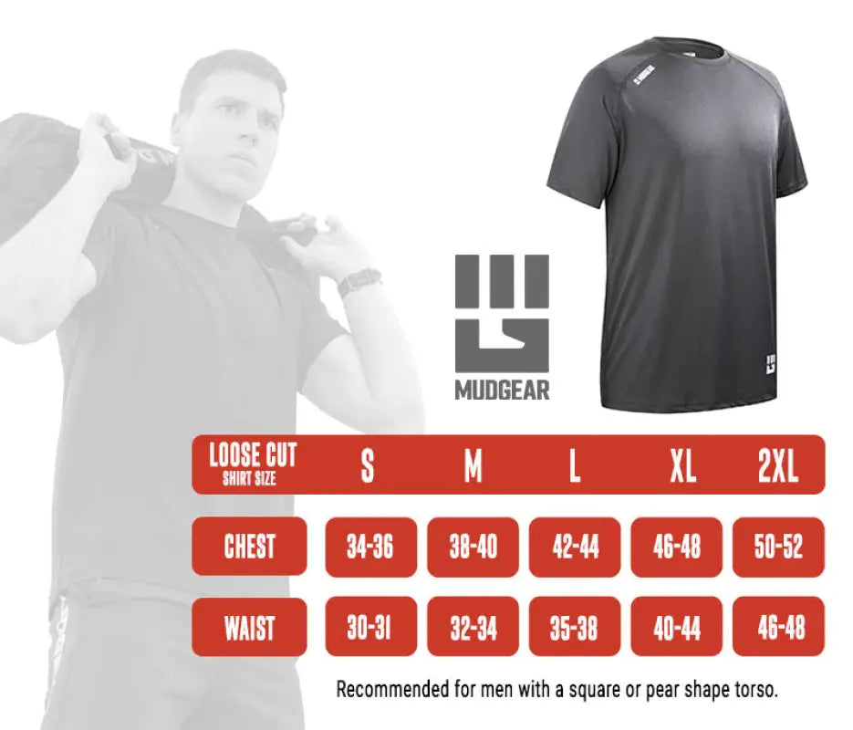 Dark gray short sleeve performance shirt for men, Loose Fit Performance Shirt VX