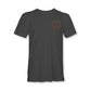 Dark gray Pulaski & Pikes Tee featuring a brown logo for first responders