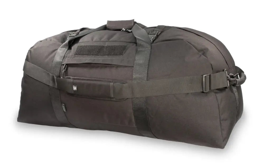 Dark gray Elite Cargo Bag with straps and buckles for tactical use and durability