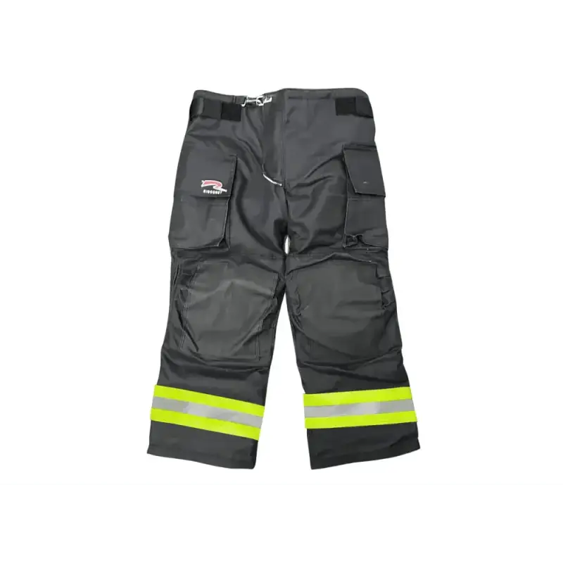 Dark gray work pants with reflective safety stripes in Prime Fire Gear Jacket & Pants Set