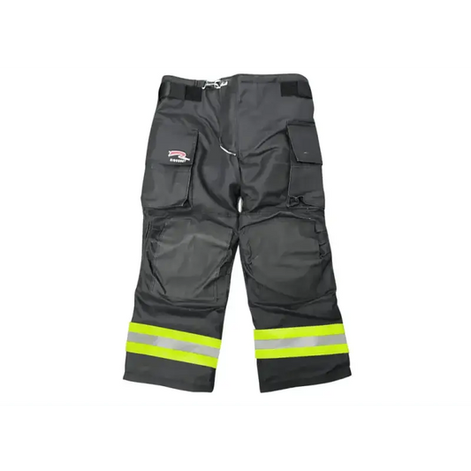 Dark gray work pants with reflective safety stripes in Prime Fire Gear Jacket & Pants Set