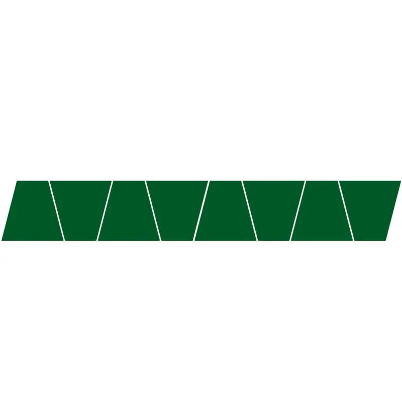 Green geometric banner with diagonal white lines for Dark Green Reflective Helmet TET 8 Pack