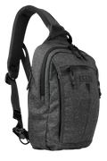 Dark grey tactical sling backpack with zippered compartments for concealed carry sling