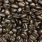 Dark roasted oily coffee beans from Italian Blend dark roast for first responders