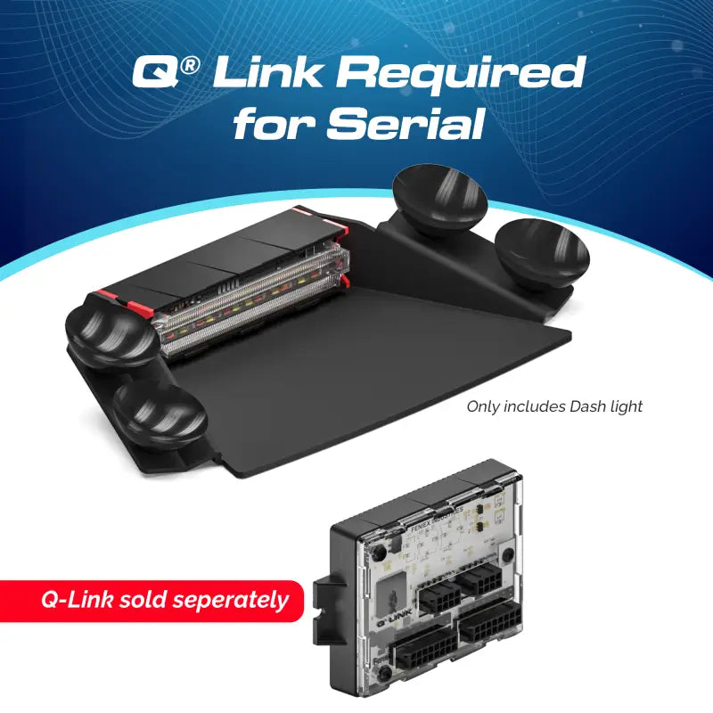 Feniex Q Series 1X Dash Light with suction cups and electronic module for serial technology