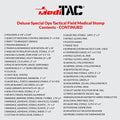 Deluxe Tactical Medical Kit contents for first responders, firefighters, and police professionals