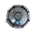 Circular black X10K Destroyer device with blue LEDs for Search & Rescue Light interface