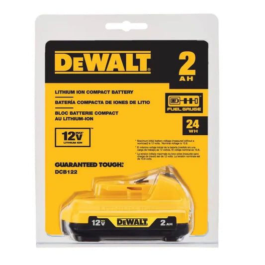 DeWalt 12V 2.0Ah Lithium-Ion Compact Battery in Retail Packaging for DCB122 12V MAX