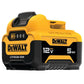 DeWalt DCB126 12V MAX 5Ah Lithium-Ion Battery Pack in yellow and black color