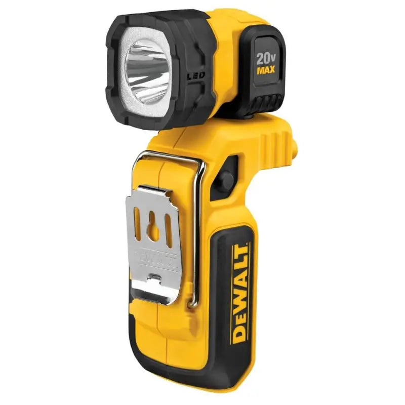 DeWalt DCL044 20V MAX LED handheld work light with adjustable head and belt clip