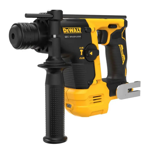 DeWalt DCH072B XTREME 12V MAX Brushless Cordless Rotary Hammer with black and yellow housing