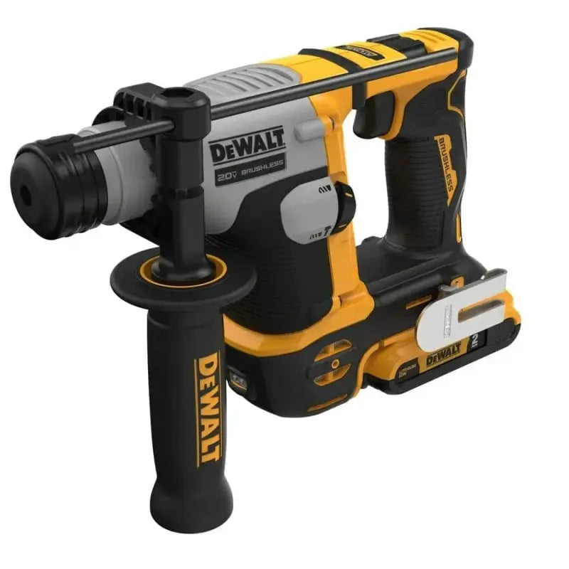 DeWalt DCH172D2 Atomic 20V MAX Brushless Cordless SDS Plus Rotary Hammer Drill in black and yellow