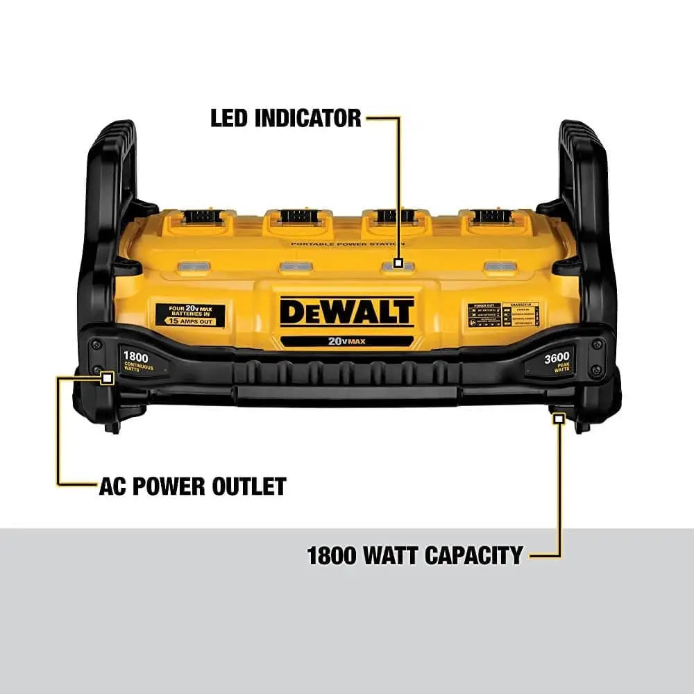 Chief Miller Power Tool Chargers DEWALT DCB1800B 1800 Watt Portable Power Station and Simultaneous Battery Charger Apparel