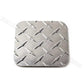 Square Diamond Plate Coasters set of 4 featuring raised diagonal pattern metal sheet