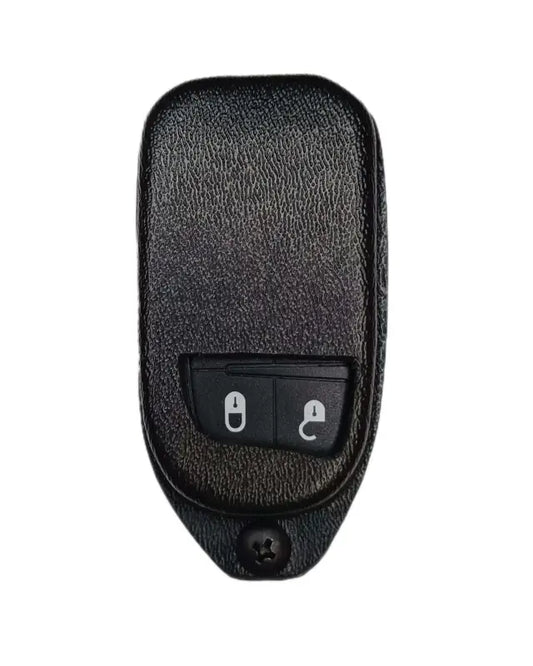 Black Dodge Key Fob with two buttons in a stylish Key Fob Holder