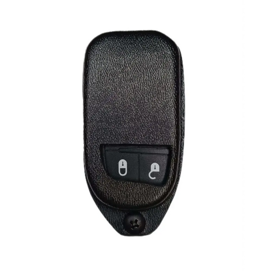 Black Dodge Key Fob with two buttons in a stylish Key Fob Holder