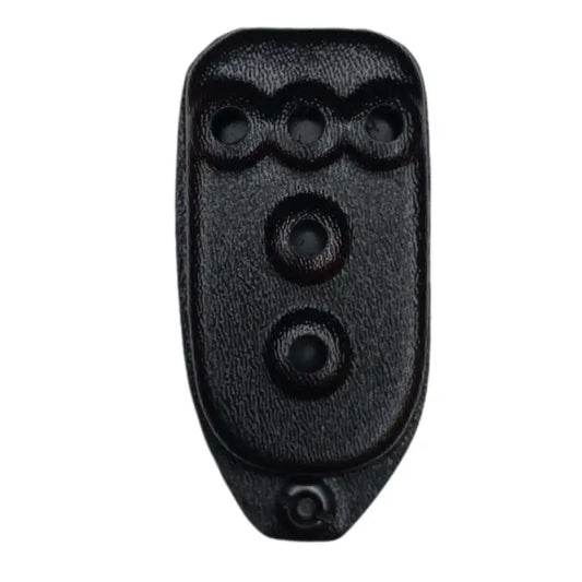 Black Dodge key fob remote control with five buttons for key fob holder in Coyote Brown