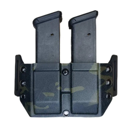 Double Magazine Carrier for Glock 9/40/357 in camouflage pattern