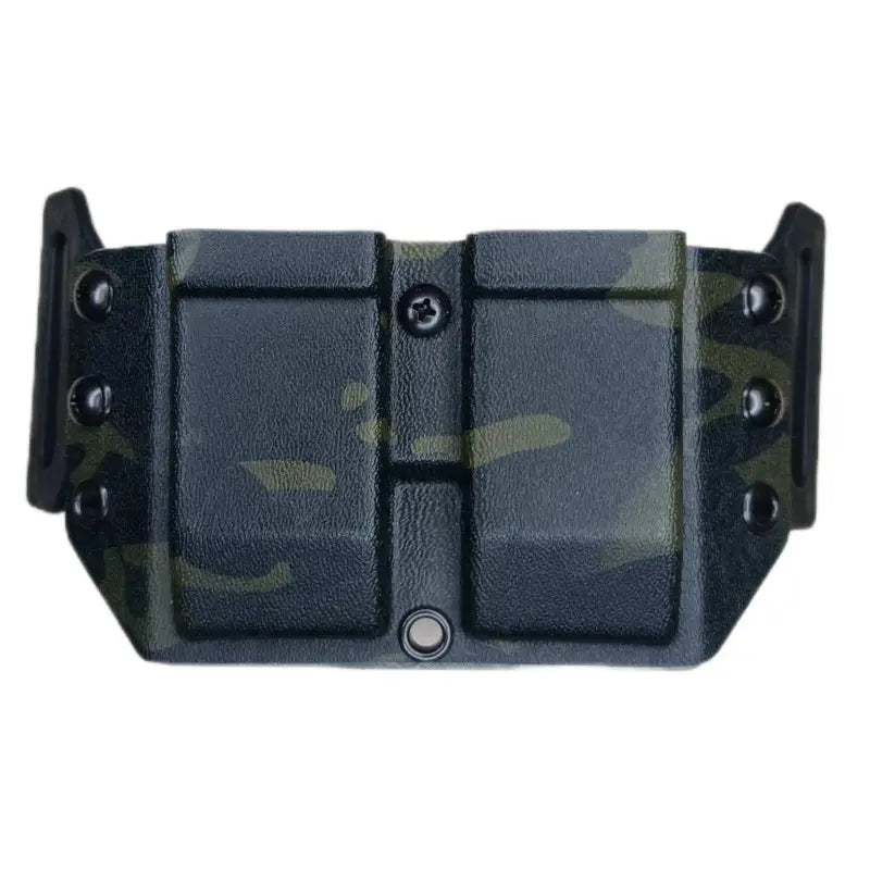 Double magazine carrier in multicam camouflage pattern for Glock 9/40/357