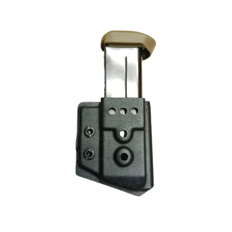 Black plastic magazine holder with metal clip for Double Stack 45ACP 10MM Magazine Carrier