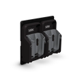 Dual black device charging station on FirePRO Series Truck Charger in a triple bank design