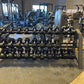 SFE Commercial Dumbbell Rack with rectangle tube design holding hexagonal weights