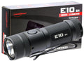 Black E10-G4 1200 Lumen Magnetic Tail Cap EDC Flashlight with retail packaging