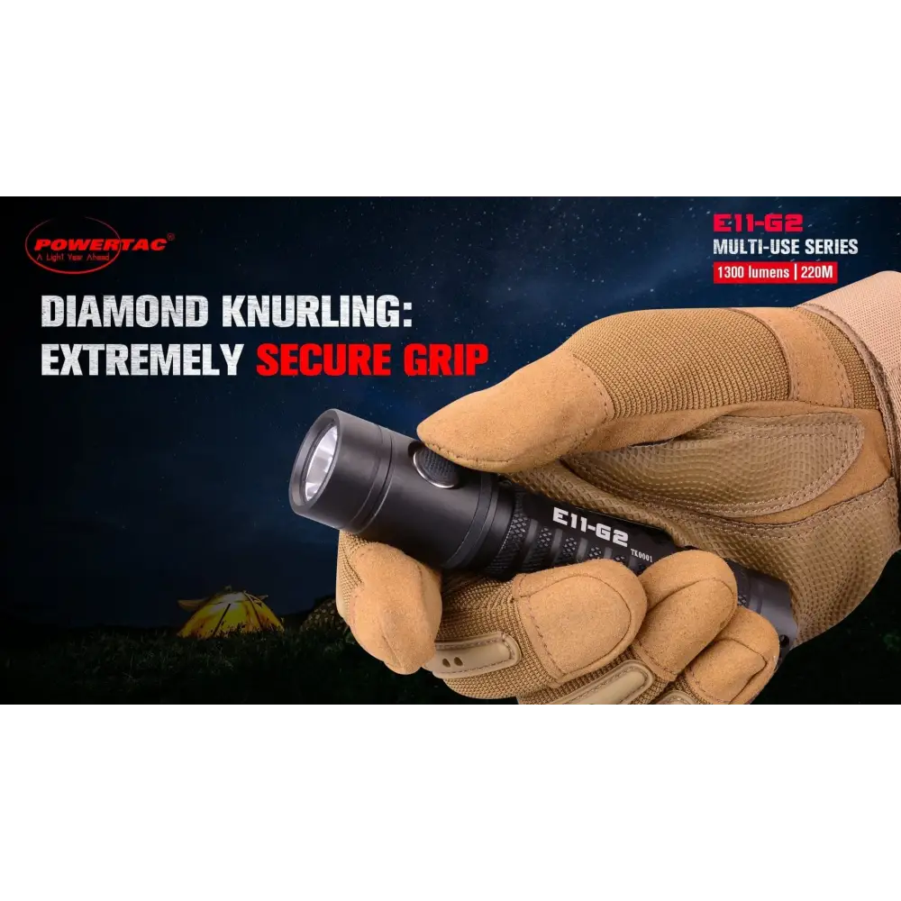 Chief Miller Hardware > Tools > Flashlights & Headlamps > Flashlights E11-G2 -1300 Lumen Rechargeable EDC Flashlight Apparel