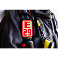 E29 emergency breathing apparatus on IdentiFire SCBA Accountability Shoulder Strap System