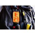 E29 emergency breathing apparatus on IdentiFire SCBA Accountability Shoulder Strap System