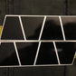 Eight black trapezoid panels with white borders for Carolina Flag Reflective Helmet