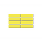 Eight yellow rectangular blocks in a pack for Lime Green Reflective Helmet Bar