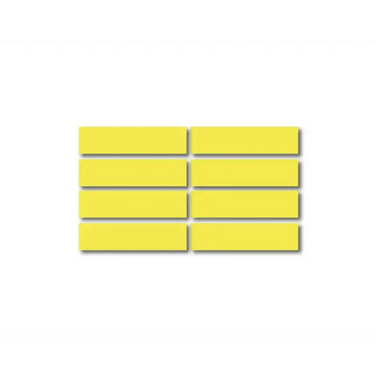 Eight yellow rectangular blocks in a pack for Lime Green Reflective Helmet Bar