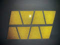 Eight yellow trapezoidal reflective panels for the BLACKED OUT YELLOW REFLECTIVE HELMET