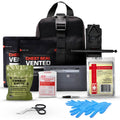 Emergency first aid kit for first responders, firefighters, and police trauma situations