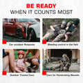 Emergency medical scenarios with first responders using the Premium IFAK Trauma Kit Black